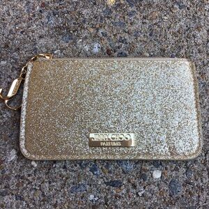 Jimmy Choo Shimmering Gold Pouch
